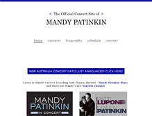 Tablet Screenshot of mandypatinkin.org